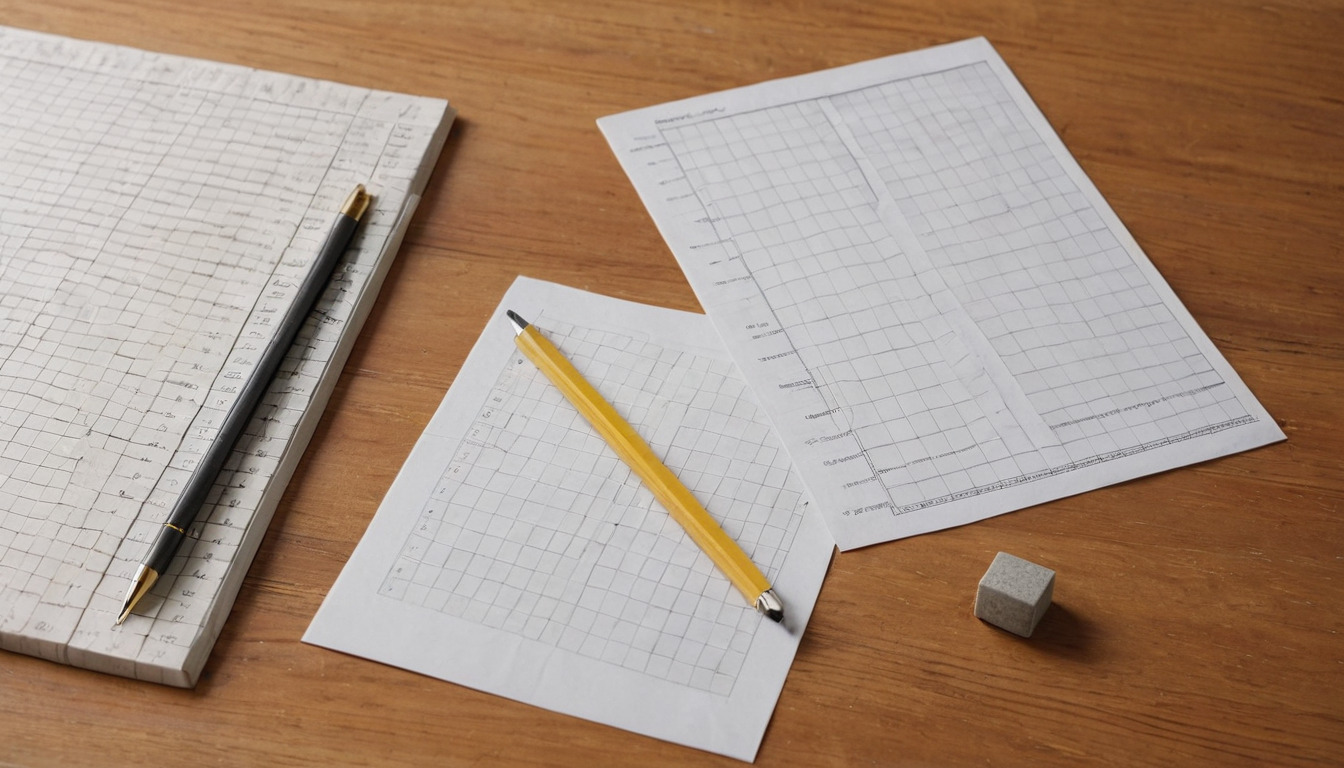 Blank quotation sheets and a calculator on a desk with tile samples